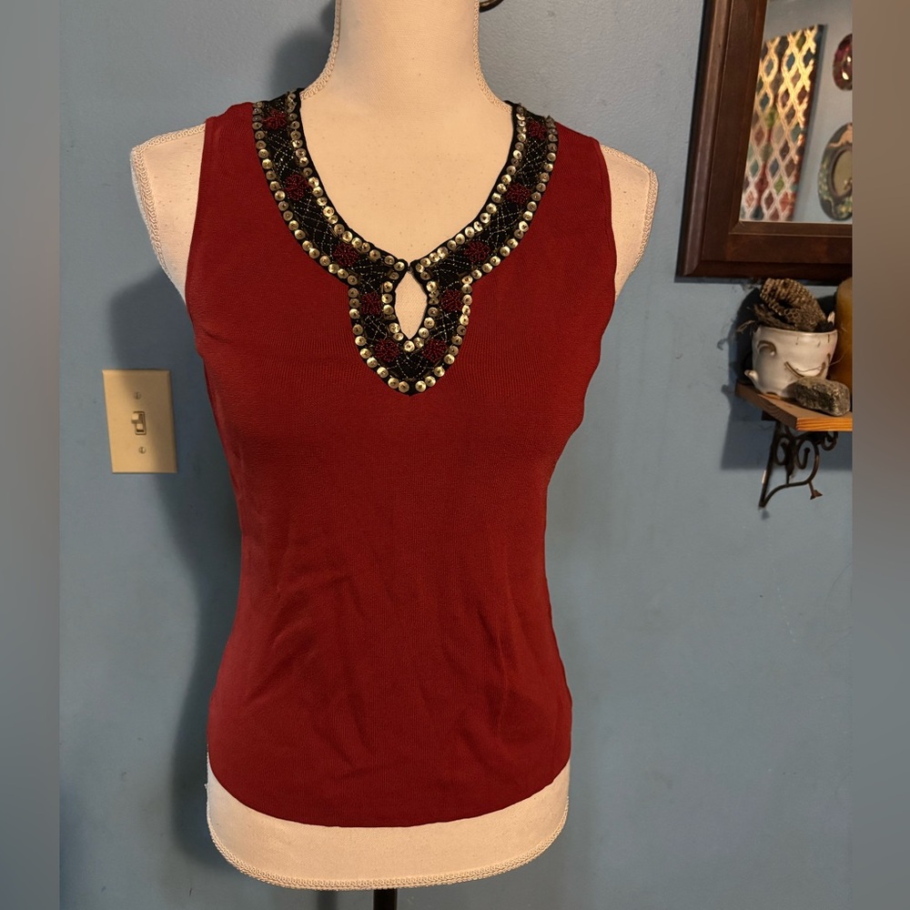 Vintage Y2K, Cable & gauge, Beaded & Sequined, Knit, Tank Top